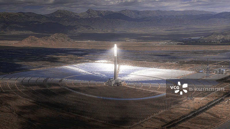 德令哈光热电站图片素材