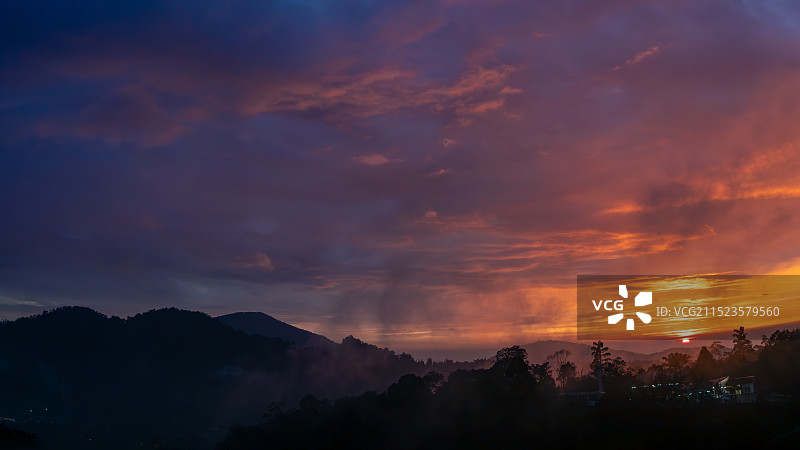 云顶高原日落图片素材