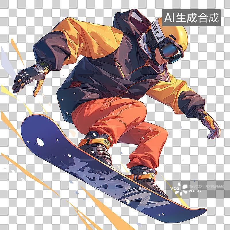 【AI数字艺术】冬季运动人物素材图片素材