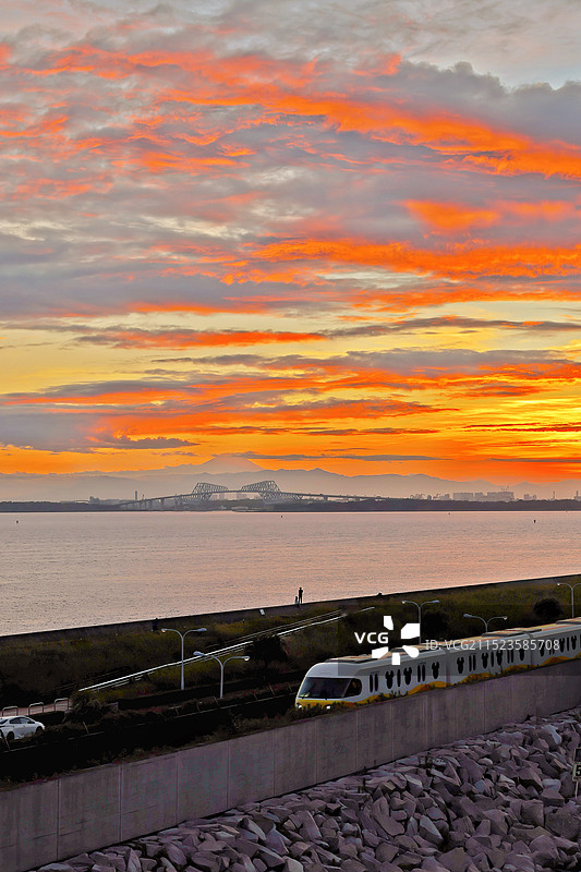 东京迪斯尼sea晚霞图片素材