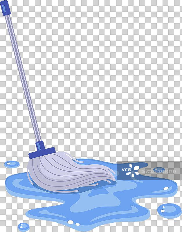 拖把清理溢出的水图片素材