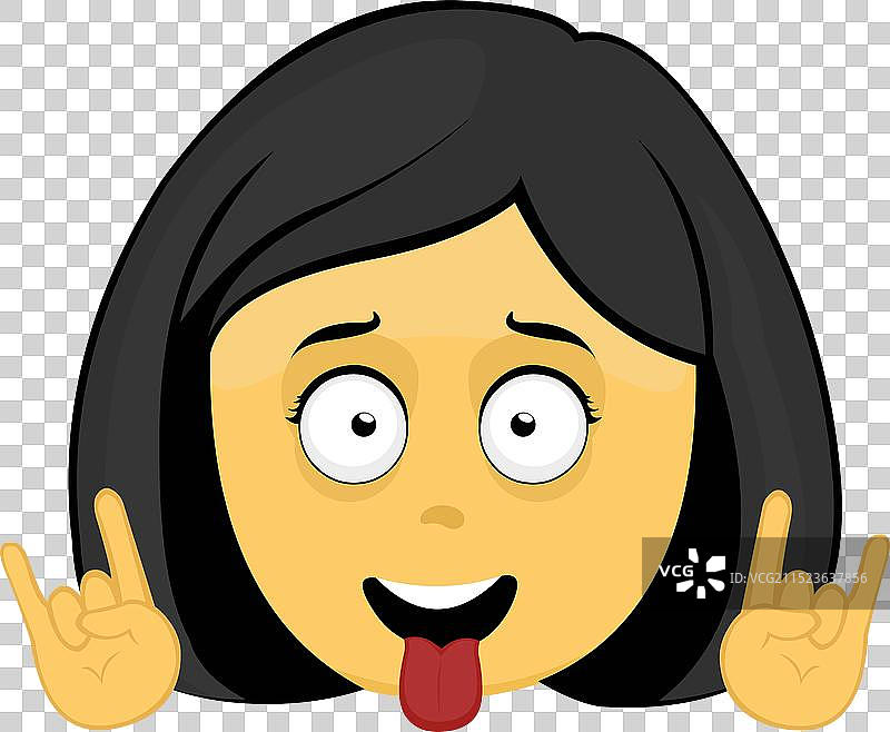 emoji女人手势重金属图片素材