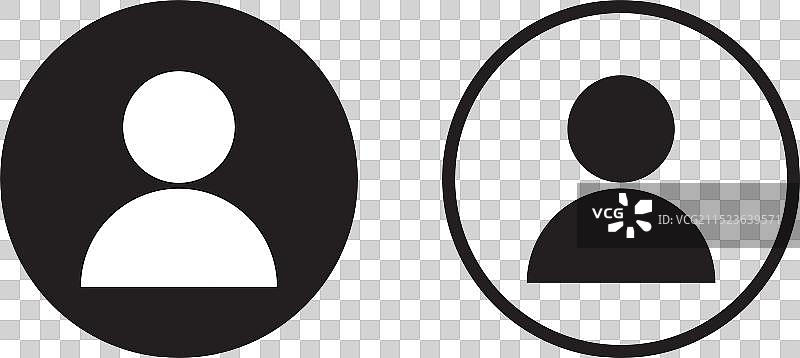 两种风格的个人资料图标头像图片素材