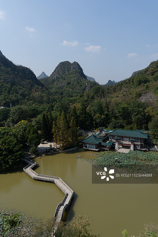 桂林西山公园自然风光图片素材