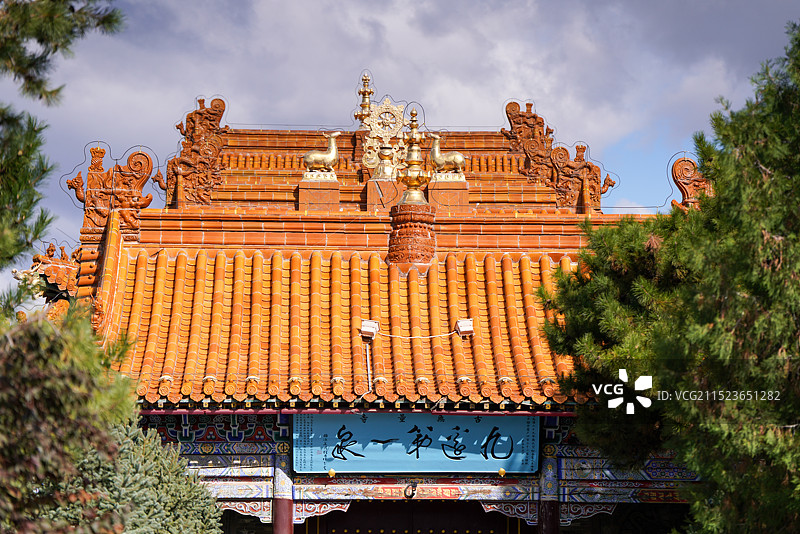 内蒙古 呼和浩特 大召历史文化旅游区 大召无量寺 九边第一泉图片素材