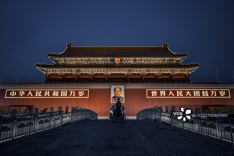北京 天安门夜景图片素材