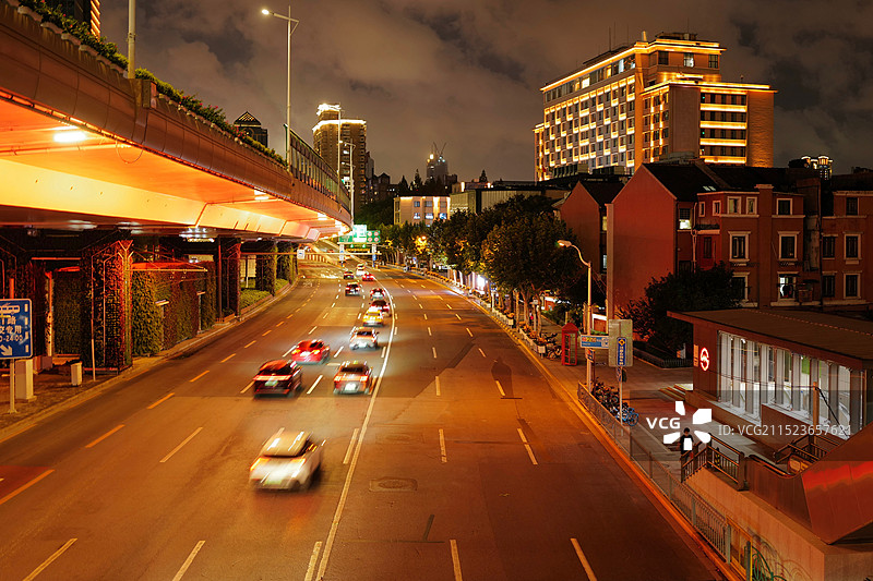 静安寺夜景图片素材