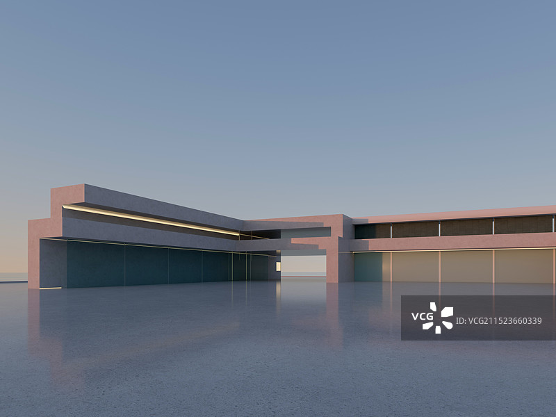 现代展厅建筑外立面图片素材