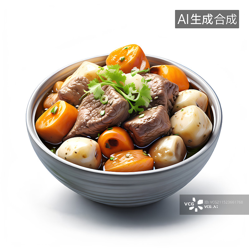 【AI数字艺术】美食菜肴主题 一盘土豆炖牛肉图片素材