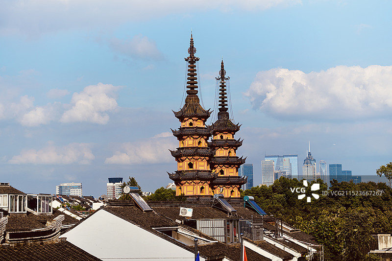 苏州定慧寺巷双塔图片素材
