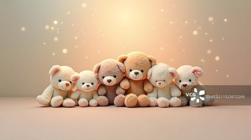 毛绒熊玩具小熊温馨柔和氛围 (1)图片素材