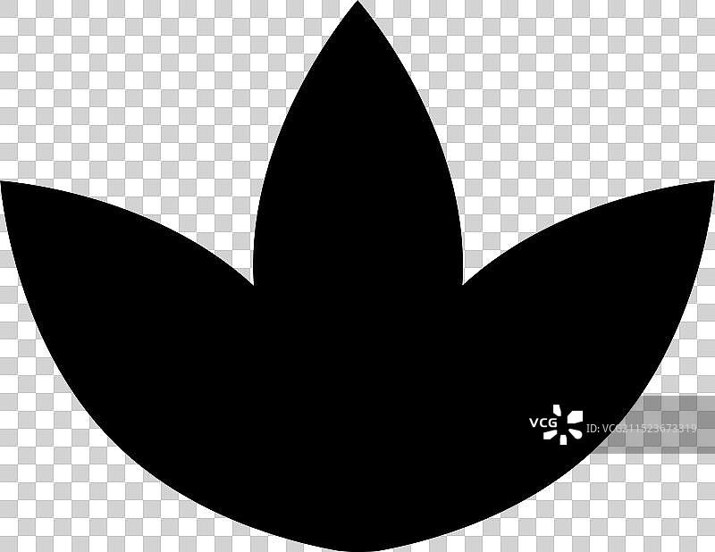 莲花植物剪影图片素材