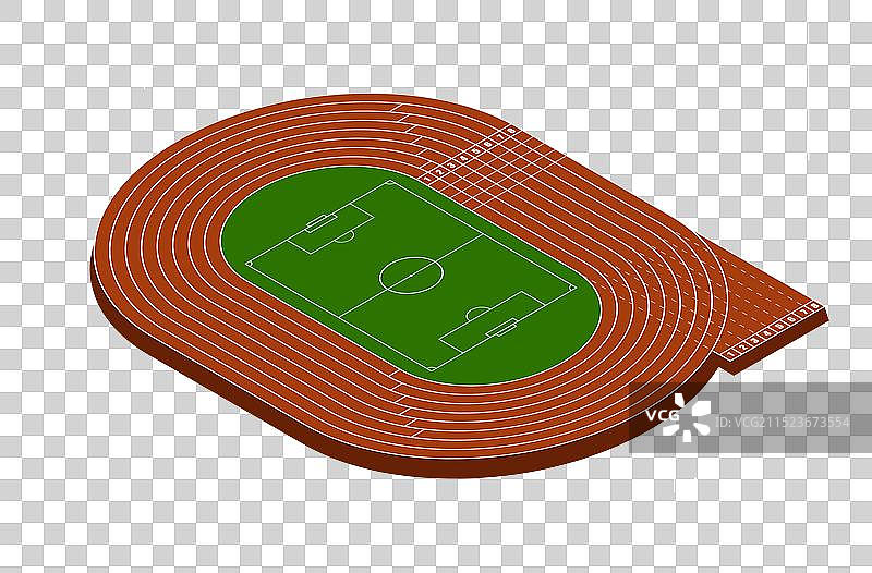 运动场2.5D扁平风格图片素材