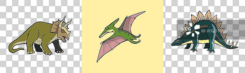 史前灭绝的爬行动物恐龙图片素材