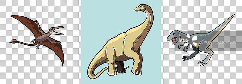 史前灭绝的爬行动物恐龙图片素材