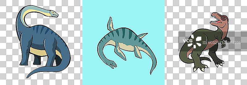 史前灭绝的爬行动物恐龙图片素材