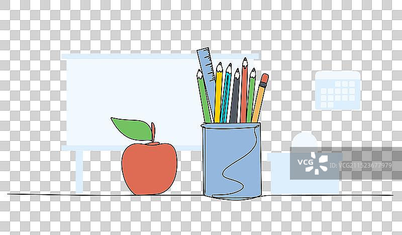 现代扁平风文具用品图片素材