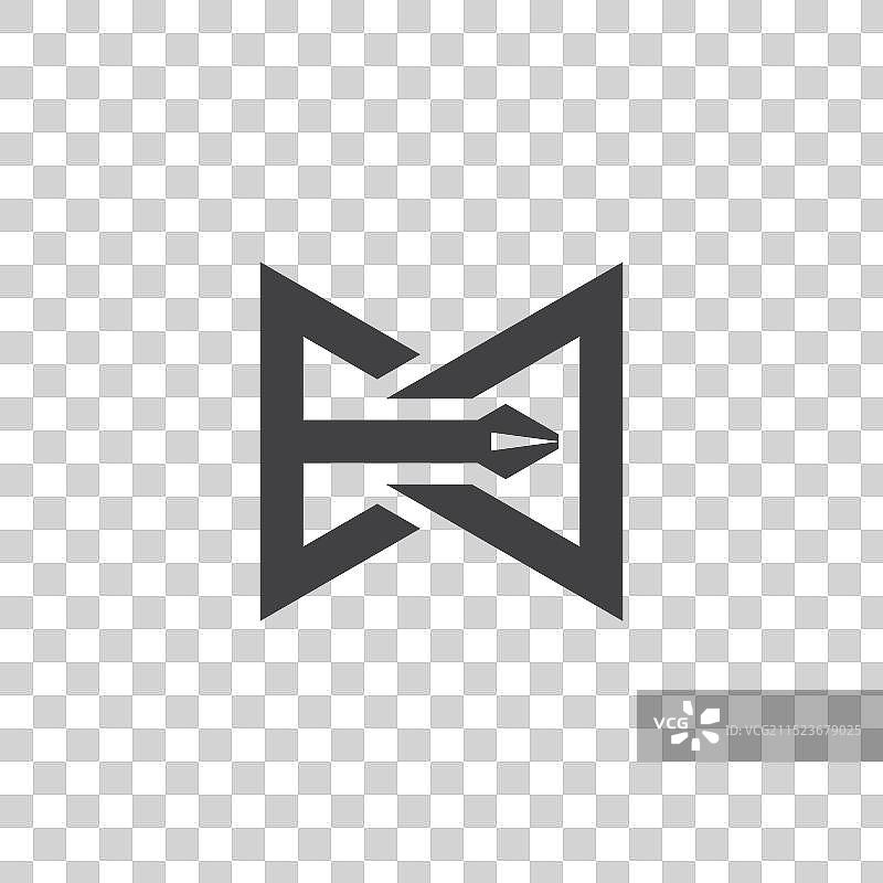 字母e钢笔工具简约三角形标志图片素材