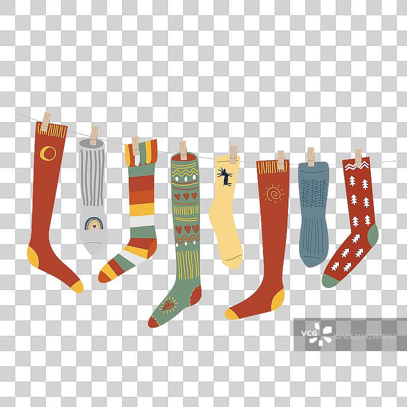 温暖舒适的圣诞袜子图片素材
