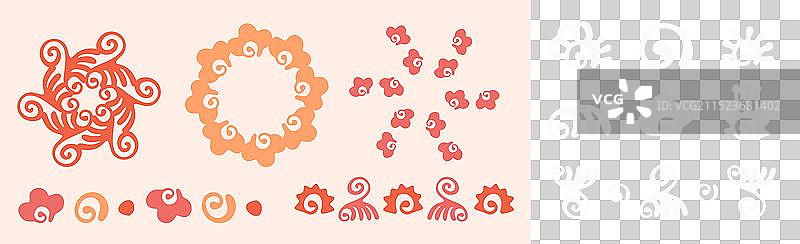 桃色植物纹理图案集合图片素材