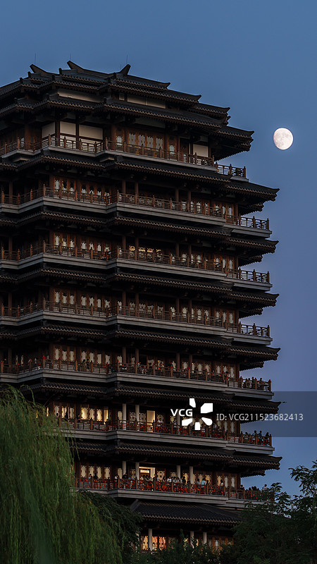 淄博 海岱楼 中秋节图片素材