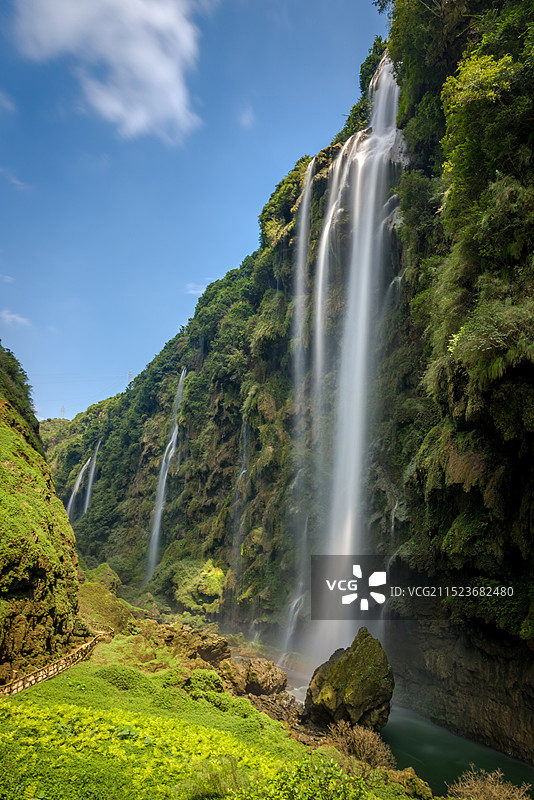 马岭河峡谷大瀑布图片素材