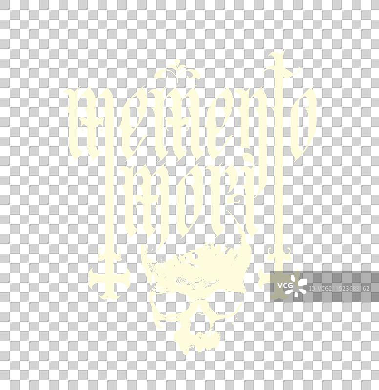 哥特字体：memento mori图片素材