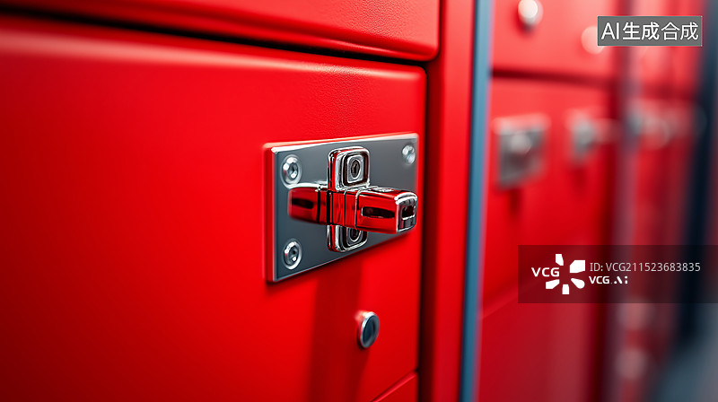 【AI数字艺术】红色文件柜图片素材