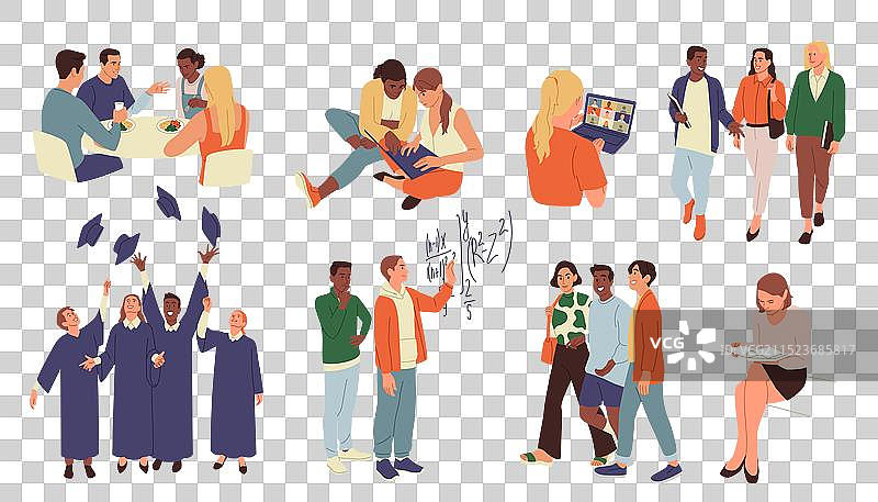 大学教育学院学生生活图片素材