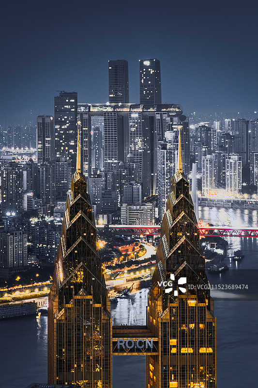 对望渝中图片素材