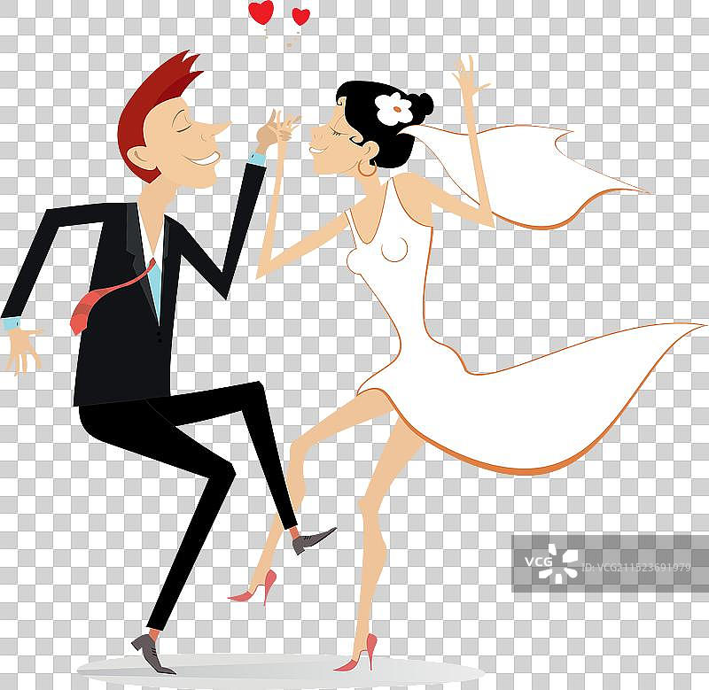 跳舞的新婚夫妇图片素材