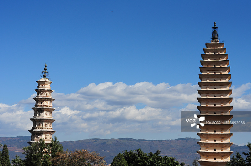 大理三塔图片素材