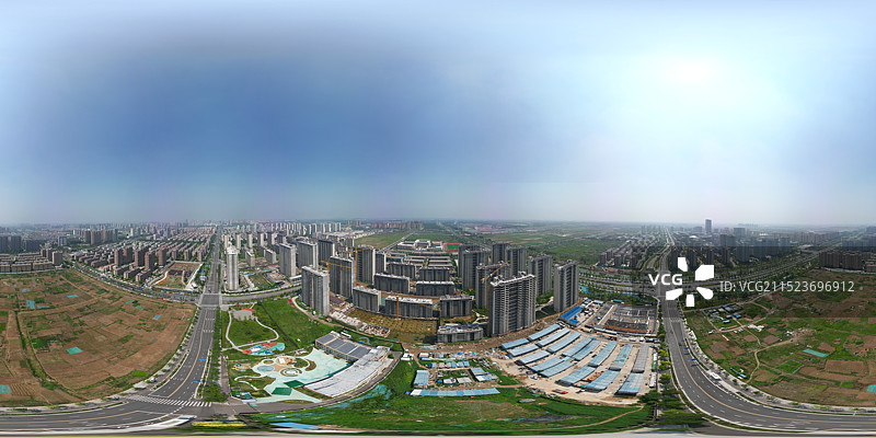 宿迁市宿豫区城市航拍全景图片素材