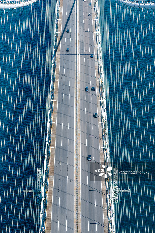 霓虹国，兵库县，神户市，淡路岛，跨海大桥，明石海峡大桥Akashi Kaikyo Bridge，航拍图片素材