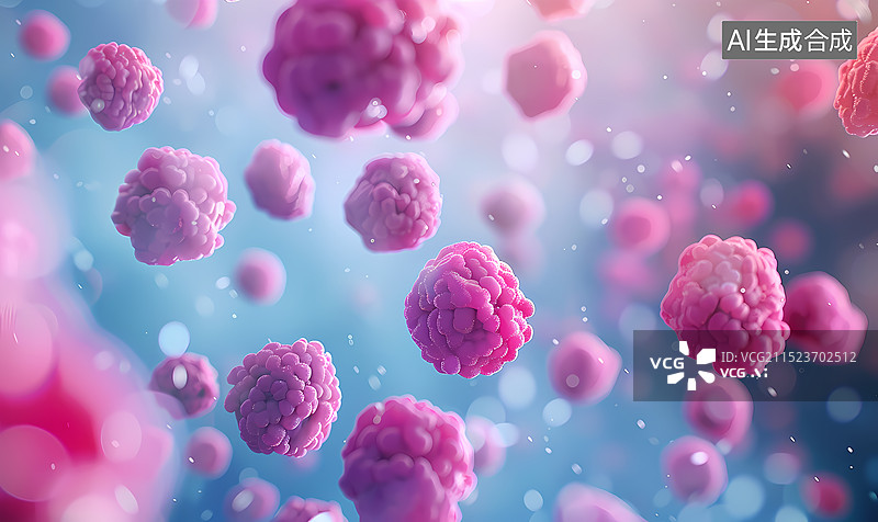 【AI数字艺术】医药细胞微生物图片素材