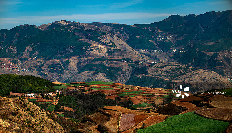云南省昆明市东川红土地风景图片素材