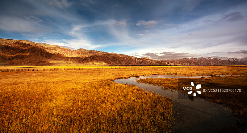帕米尔高原金草滩图片素材