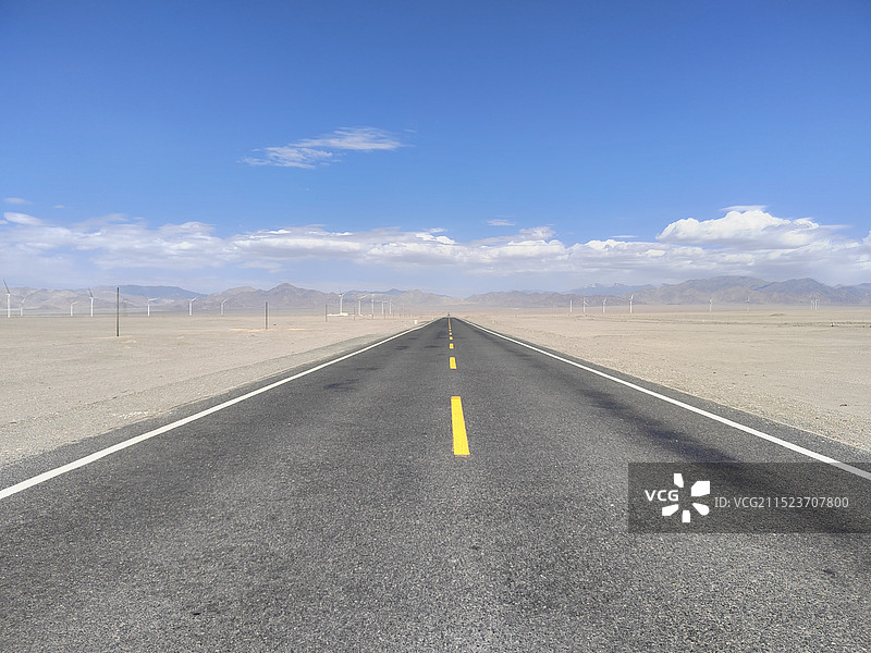 无人公路图片素材