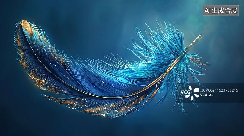 【AI数字艺术】灵动的高贵羽毛图片素材