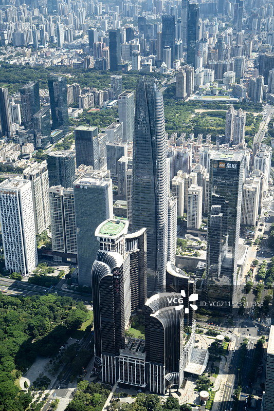 中国广东深圳福田中心区都市风光图片素材