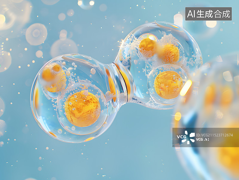 【AI数字艺术】精华液分子图图片素材