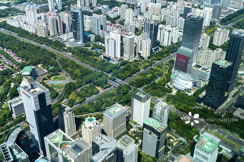 中国广东深圳福田中心区都市风光图片素材