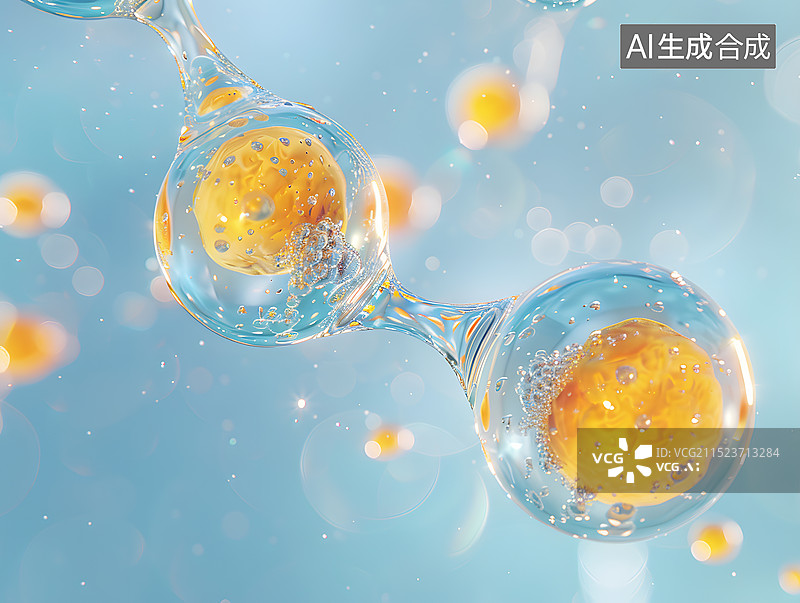 【AI数字艺术】精华液分子图图片素材