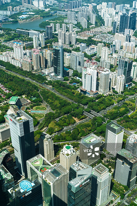 中国广东深圳福田中心区都市风光图片素材