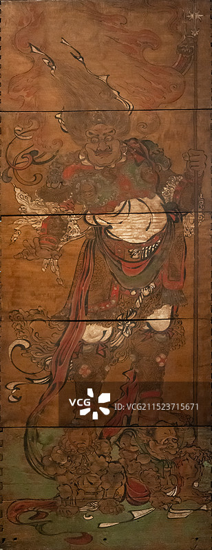 苏州博物馆盛真珠舍利宝幢内木函真品 四大天王图片素材