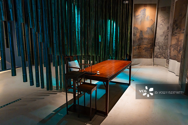 南京六朝博物馆桌椅摆设图片素材