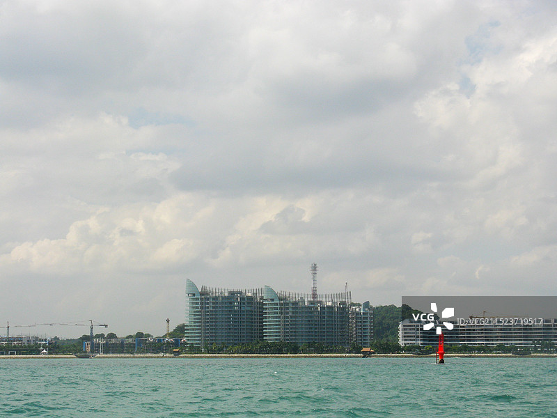 新加坡龟屿岛上的海岛风光图片素材