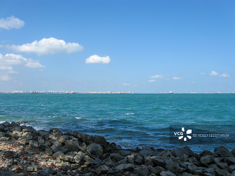 新加坡龟屿岛上的海岛风光图片素材