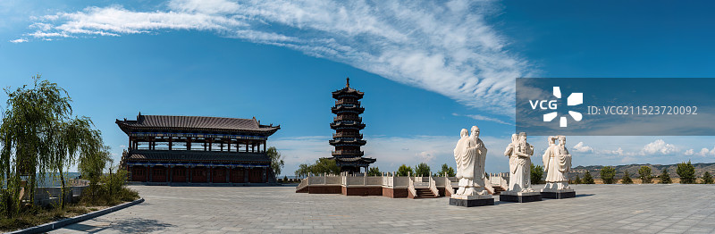 山西省忻州市偏关县黄河入晋第一湾乾坤湾图片素材