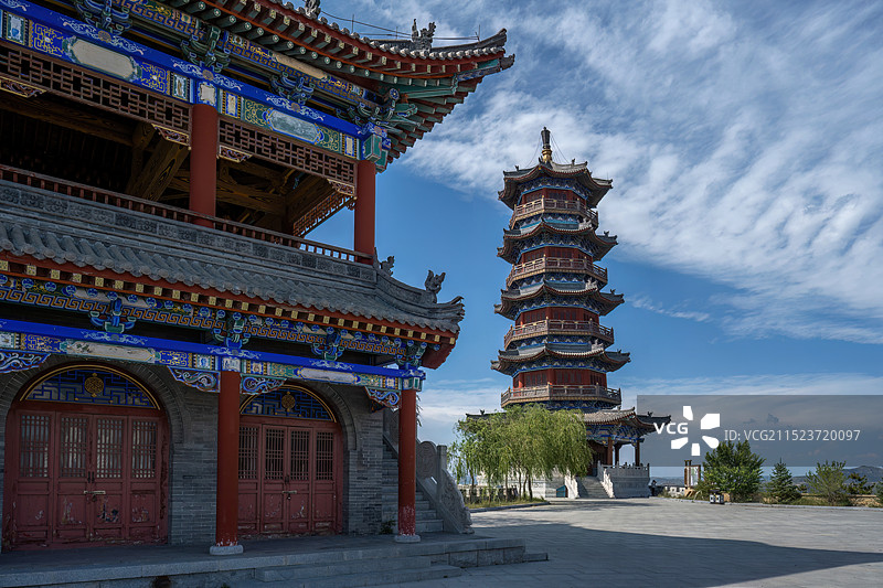 山西省忻州市偏关县黄河入晋第一湾乾坤湾图片素材